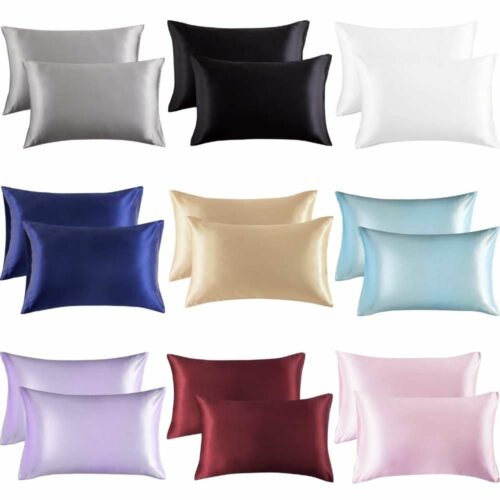 Satin Silk Pillowcase - Blue