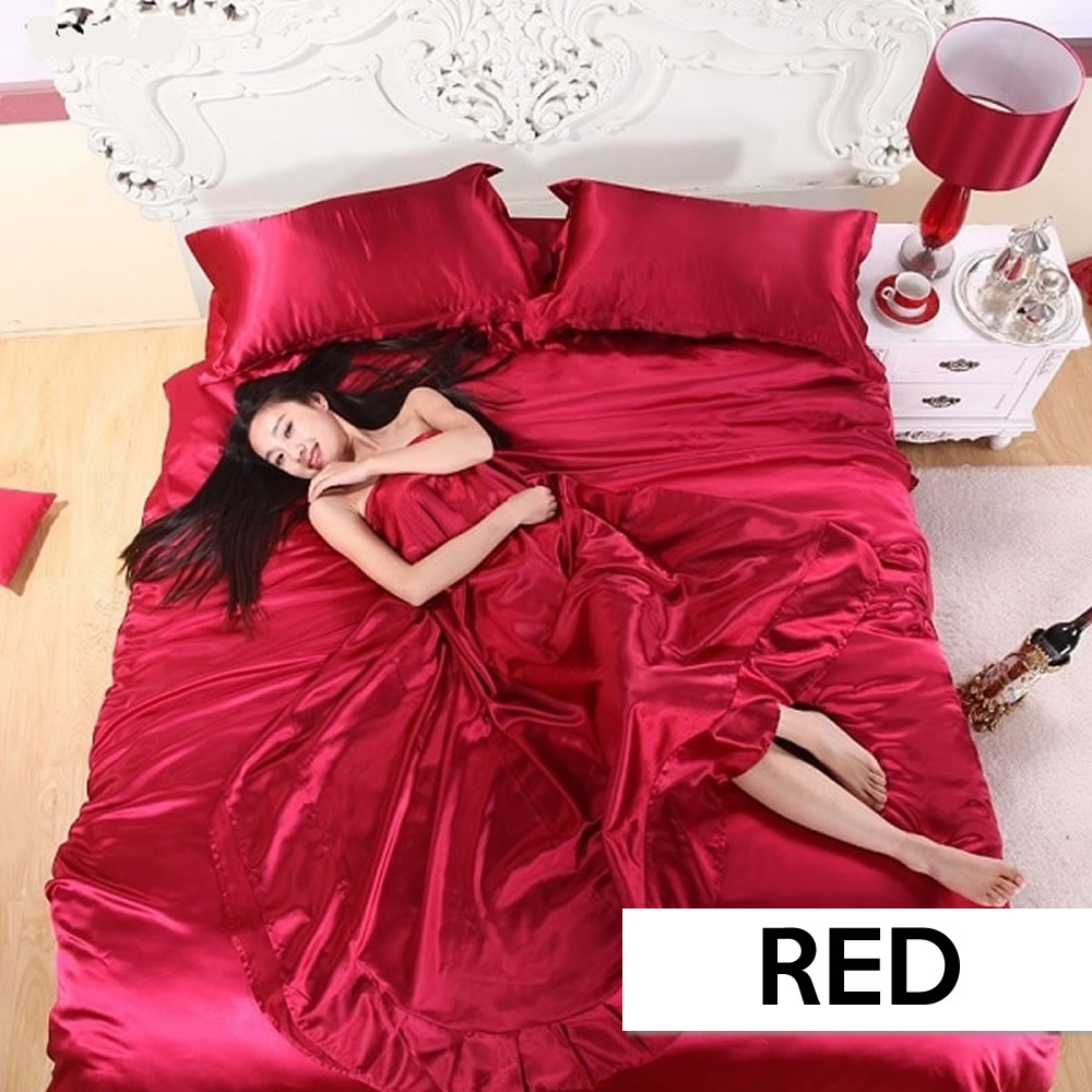Silk Sheets - Black / Queen 4 Piece Set: image 3