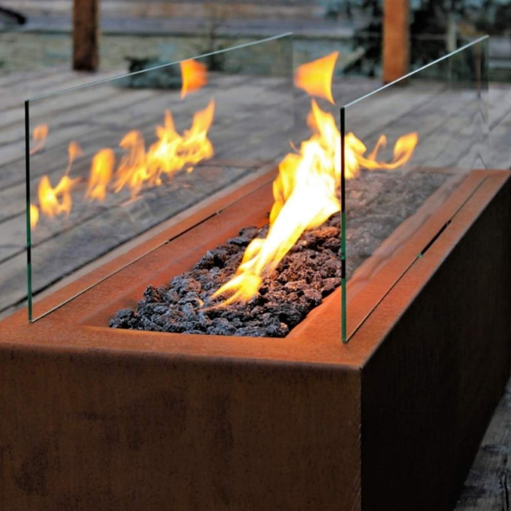 Corten Steel Gas Fire Pit: image 4