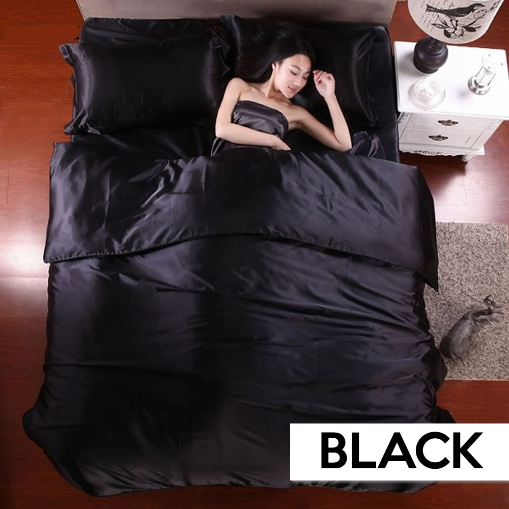 where to buy black- satin silk sheets online