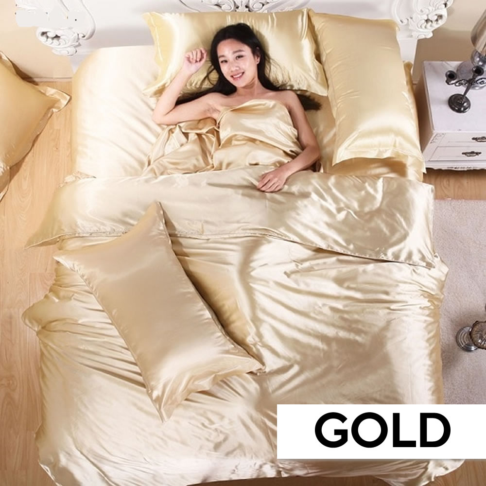 where to buy gold satin silk sheets online