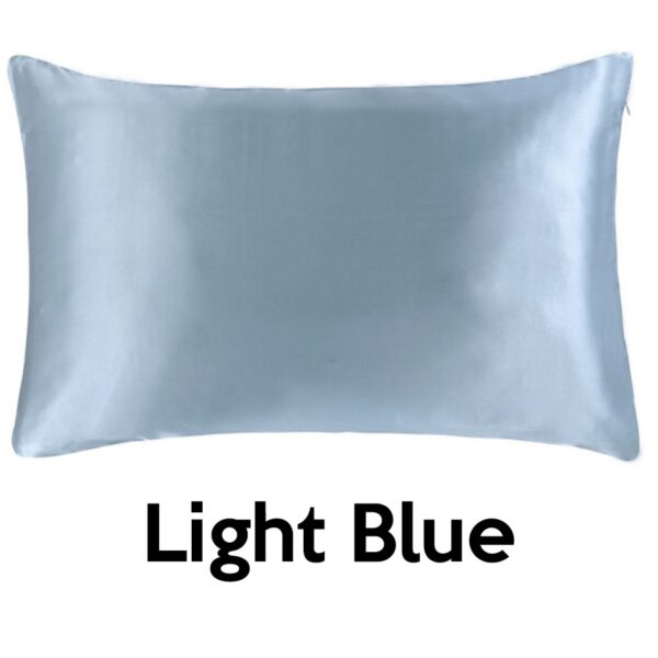 light blue silk pillowcases