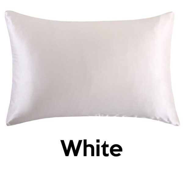 white silk pillowcases