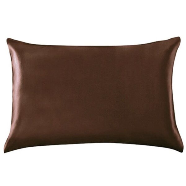 brown silk pillowcase