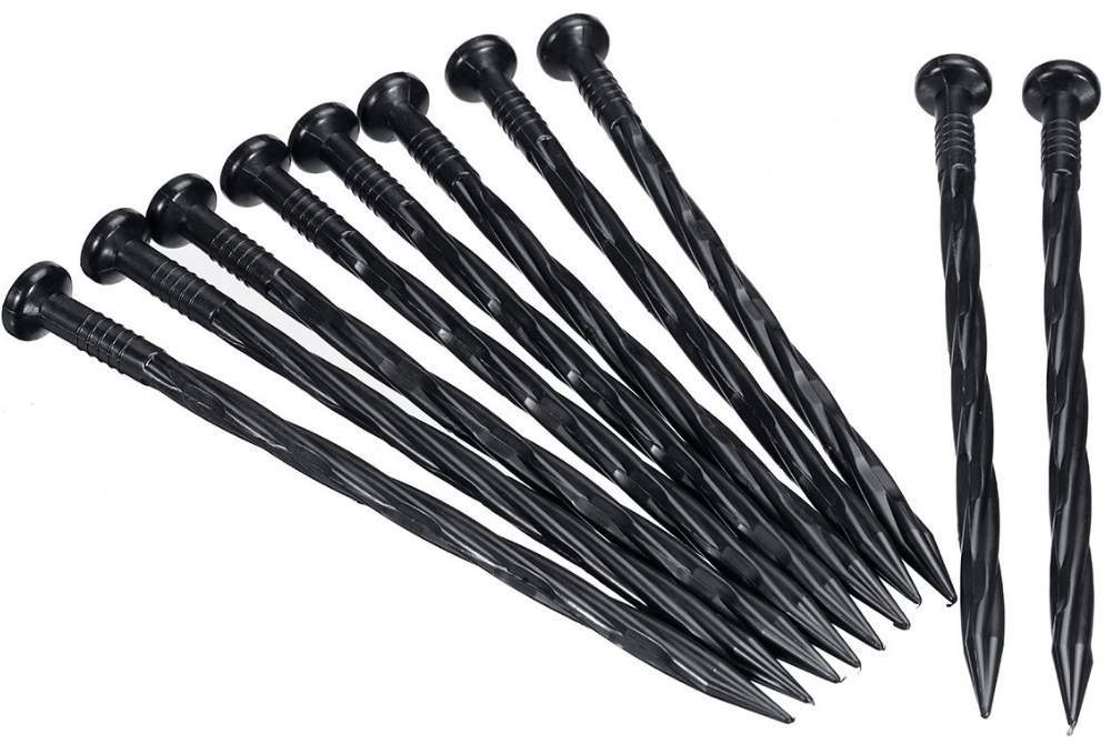 Uitose 6-inch Artificial Turf Nails,38 Count,Strong and Sturdy,Stainless Steel Spiral Landscape Edging Spikes,Paver Edging Spikes for Weed Barrier,Landscape Timber Spikes,Tent Stakes,Anchoring Spikes 