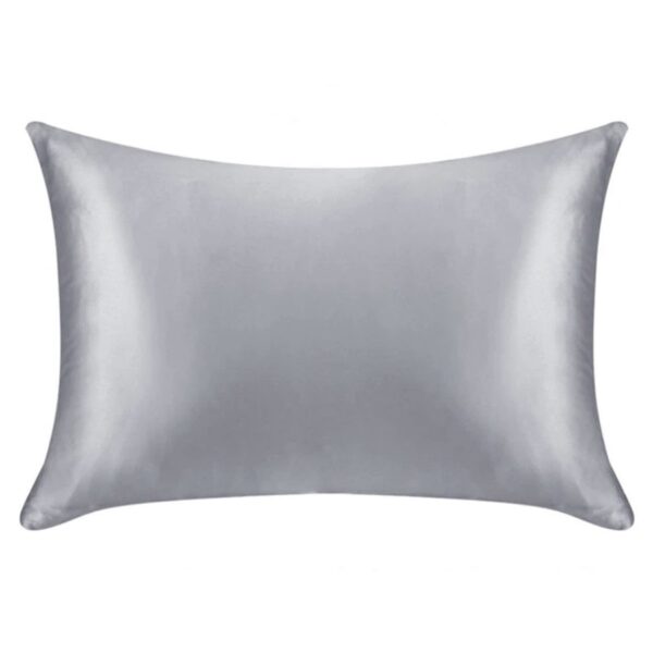 silver silk pillowcase