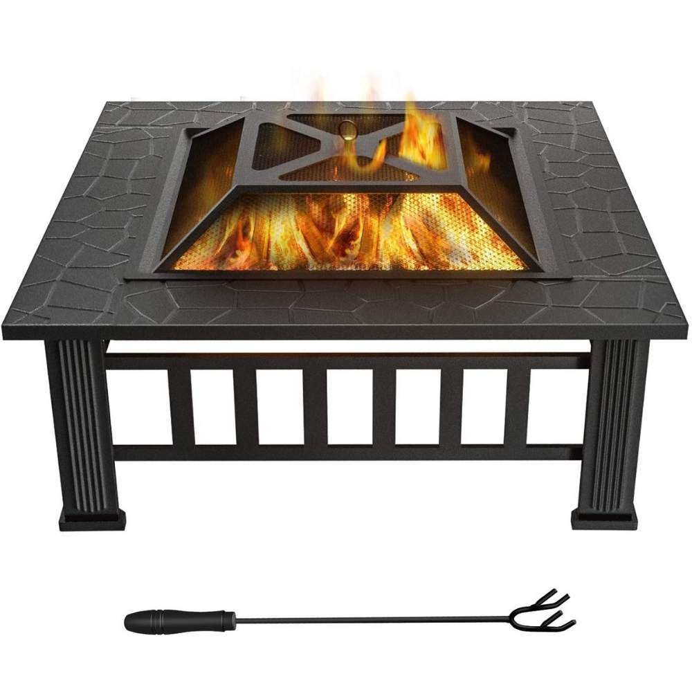 square fire pit outdoor