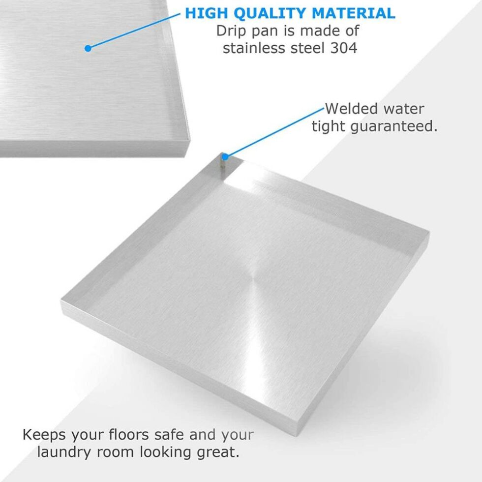 * Stainless Steel Washing Machine Drain Pan Washer Machine Floor Tray